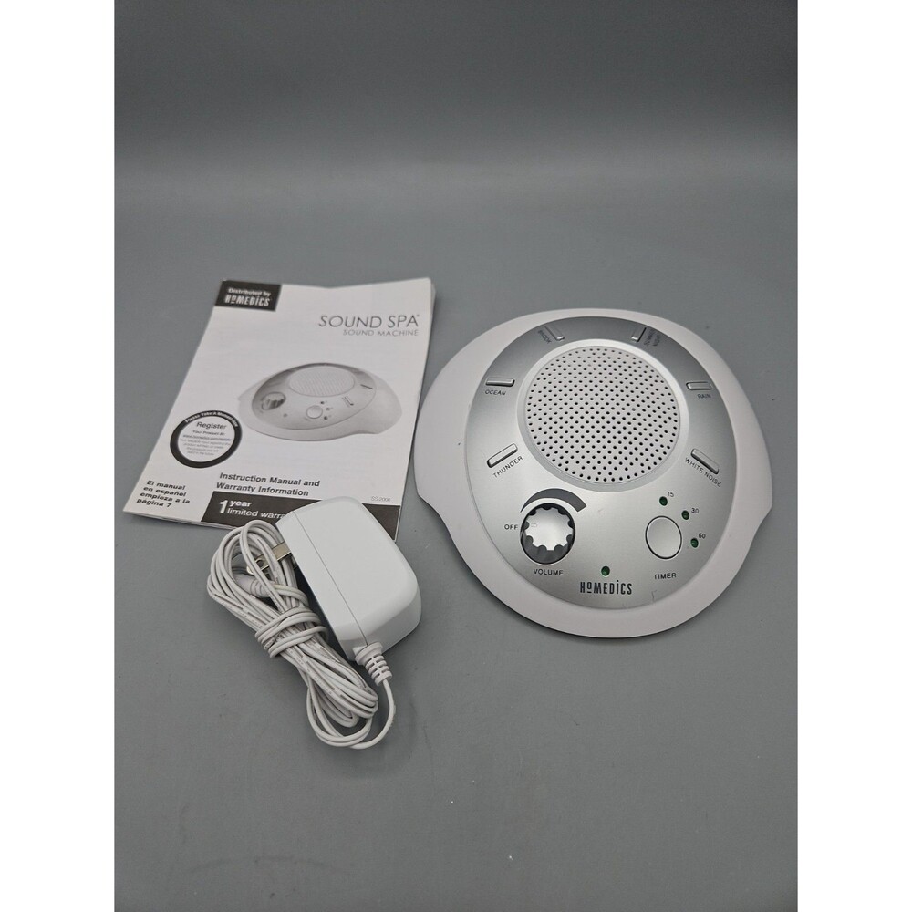 HoMedics SS-2000A Sound Spa White Noise Nature Sounds Sleep Machine Tested Works